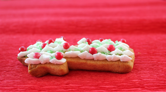 Galleta de Estrella de Navidad decorada con glaseado, de Sweet KOKEKO