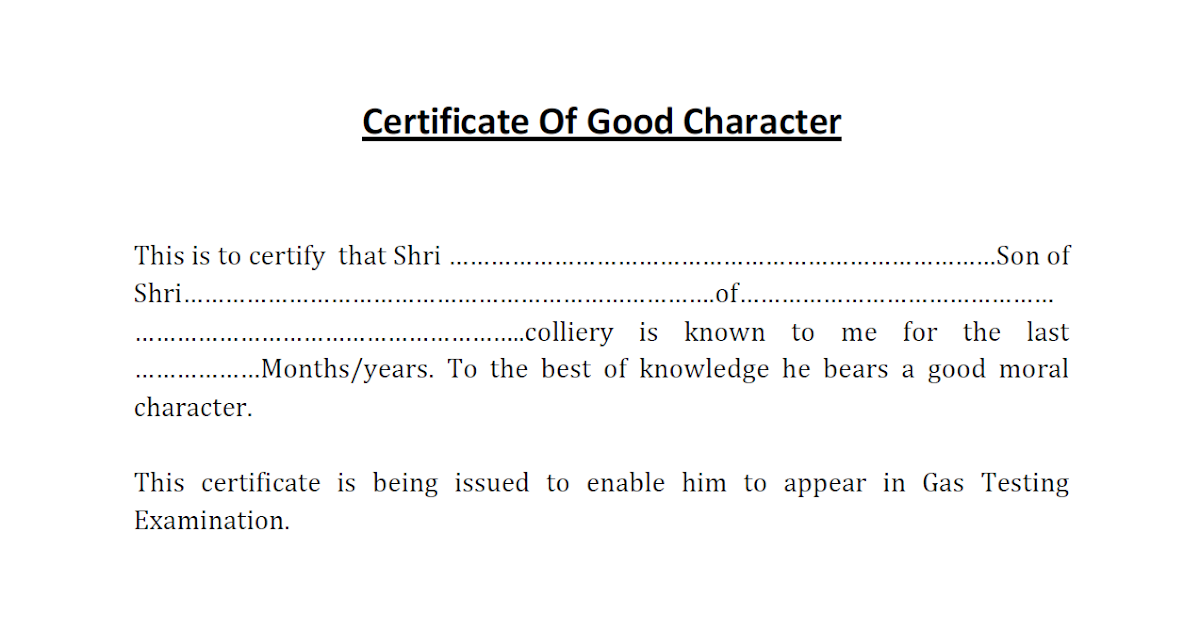 Good moral character letter for immigration image