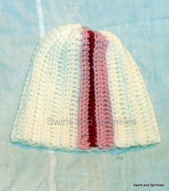 C1-CROCHET PATTERN Candy Stripe Beanie Hat 