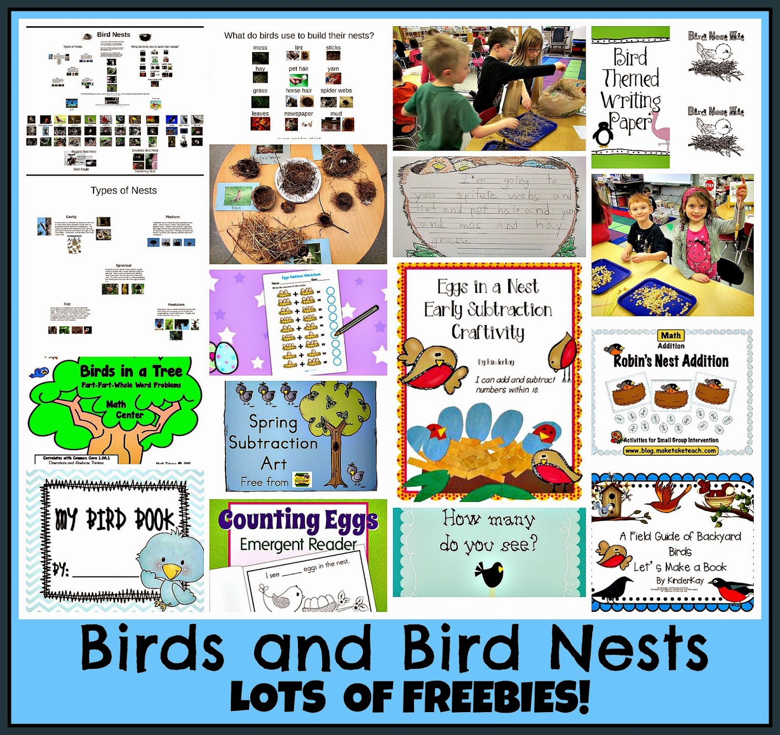Kindergarten Holding Hands and Sticking Together Birds, Nests, and