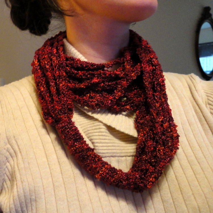 Delia's Crochet Easy Loopy Chain Scarf