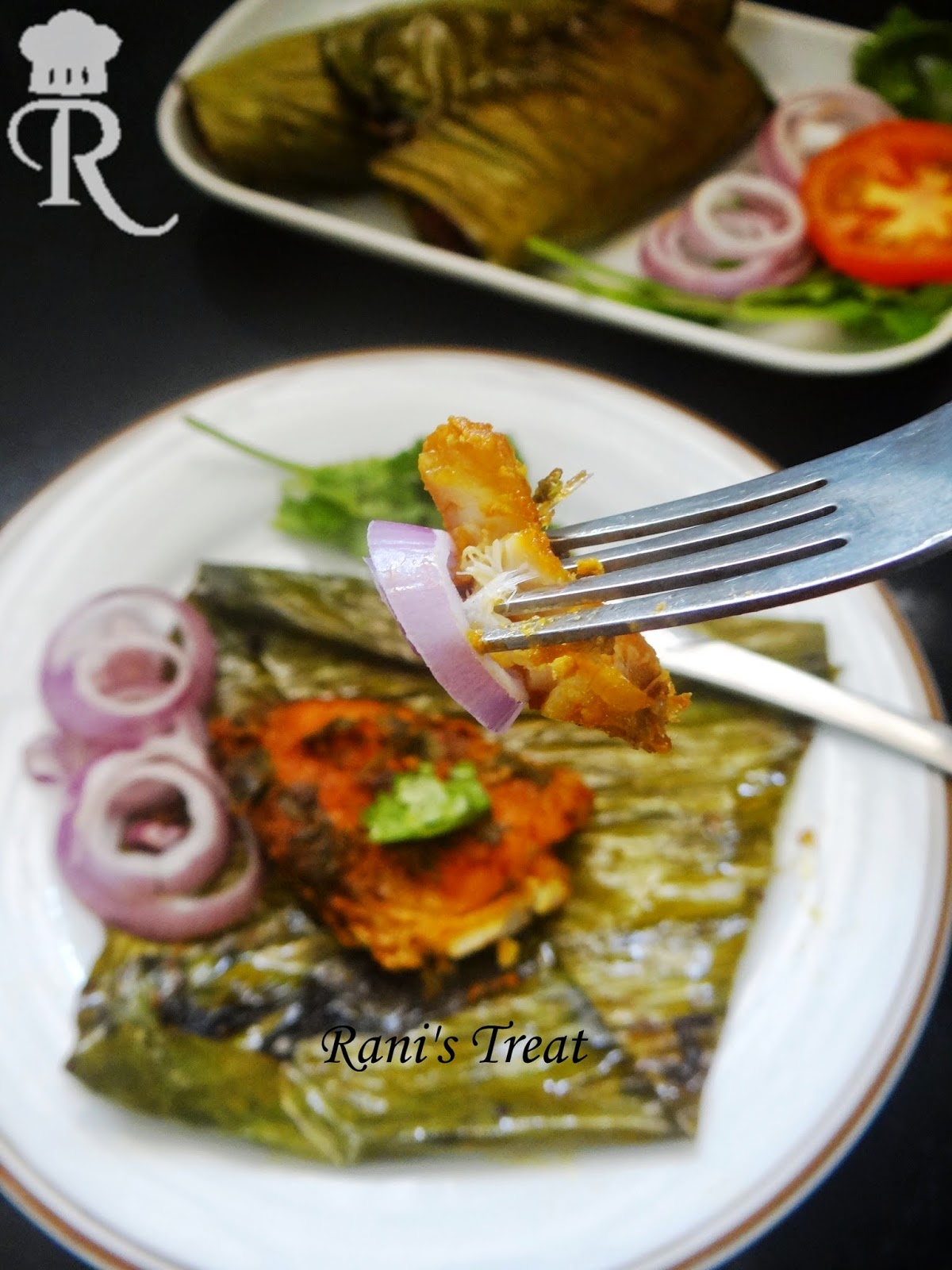 Rani's Treat Steamed Fish in Banana Leaf Meen Pollichathu Fish Fry