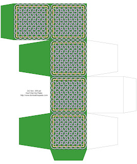 Chainmail inspired printable box- green