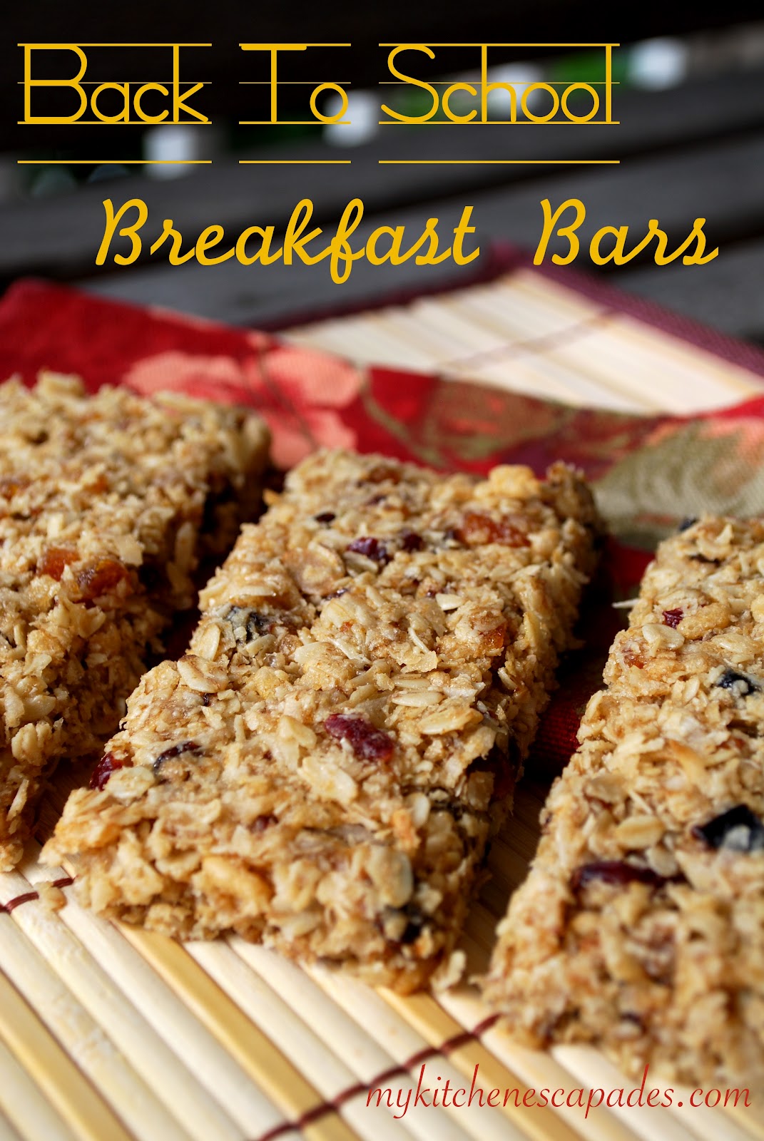 Back To School Breakfast Bars