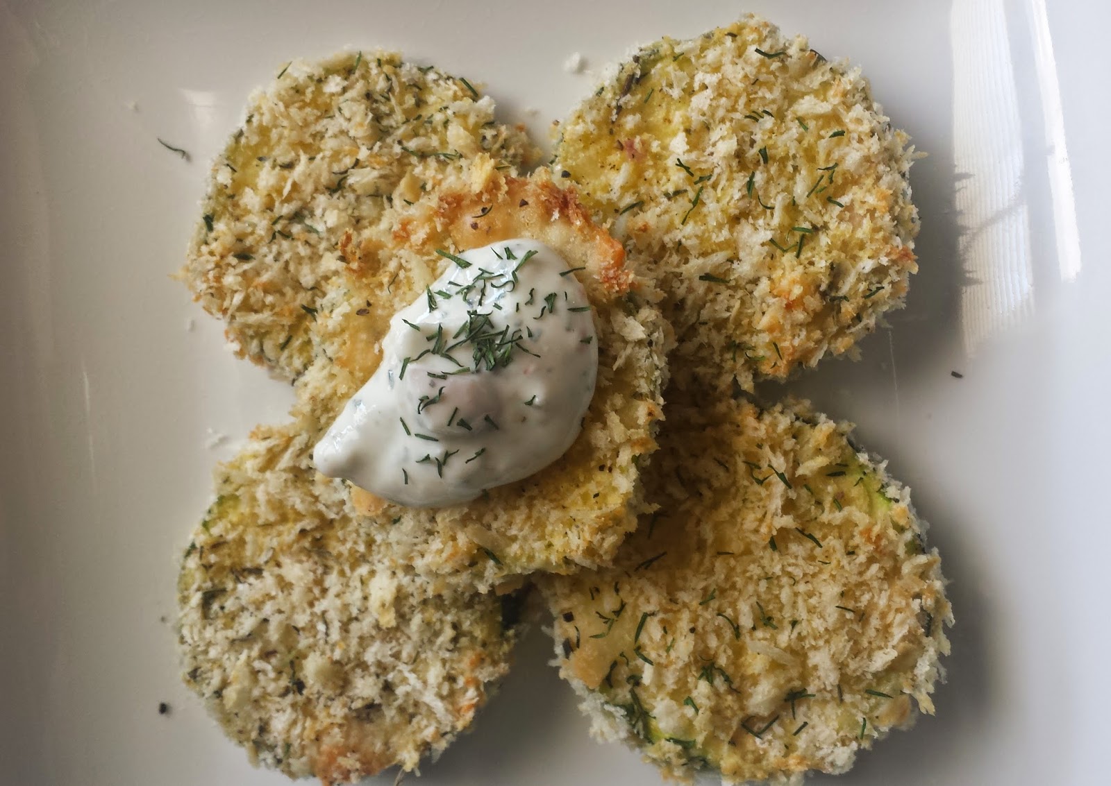 Feeding them Love Oven Baked Panko Crusted Zucchini Rounds