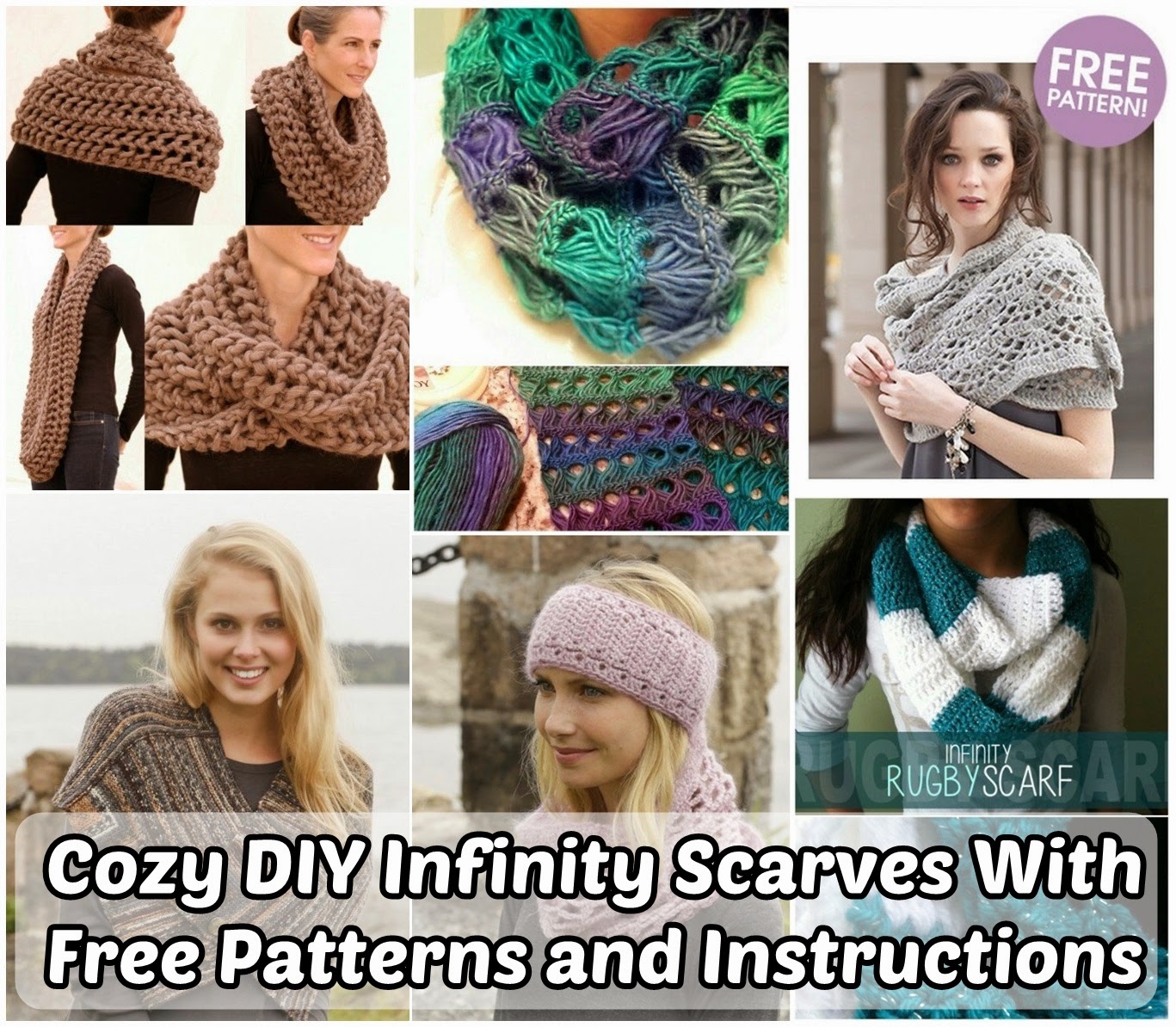 Cozy Diy Infinity Scarves With Free Patterns And Instructions Diy Craft Projects