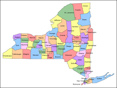 map of new york county area printable