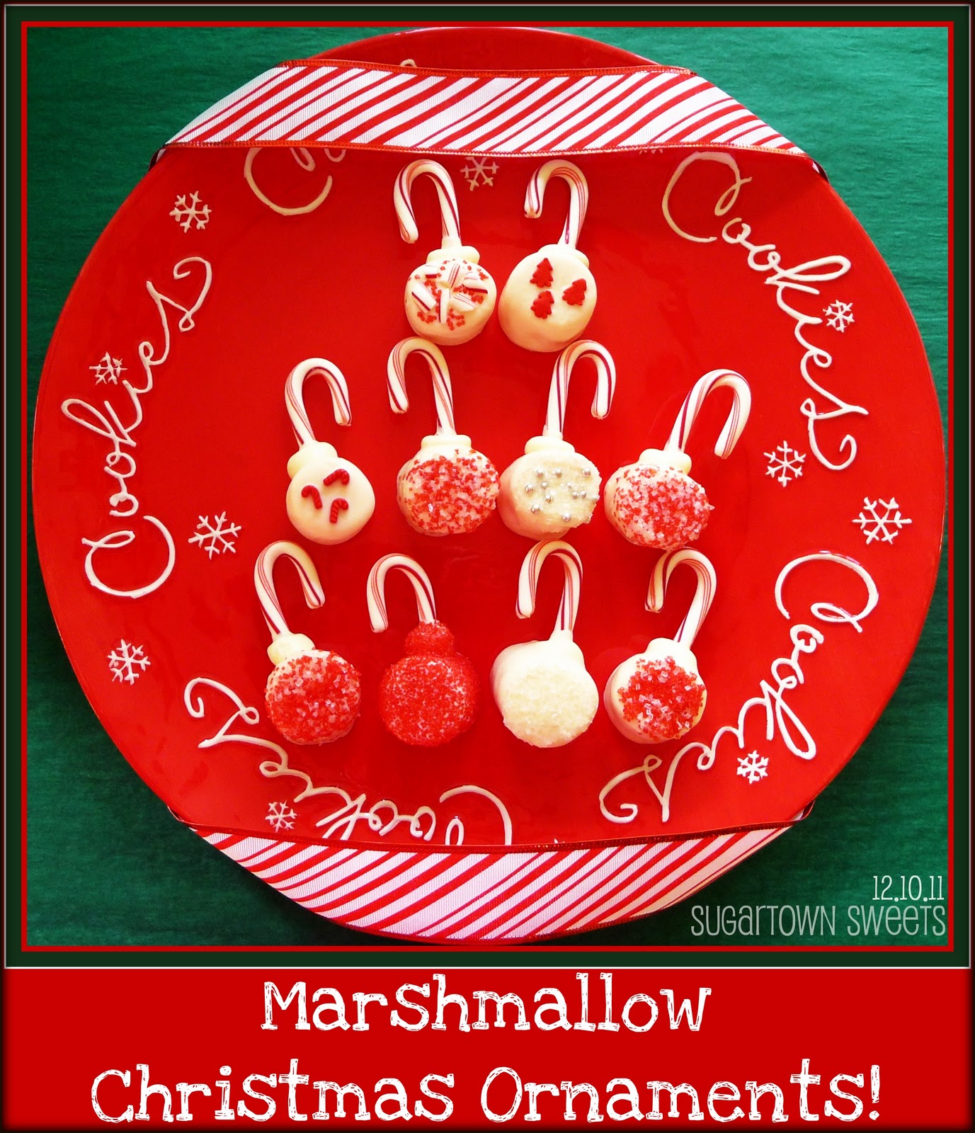 Sugartown Sweets Marshmallow Christmas Ornaments!