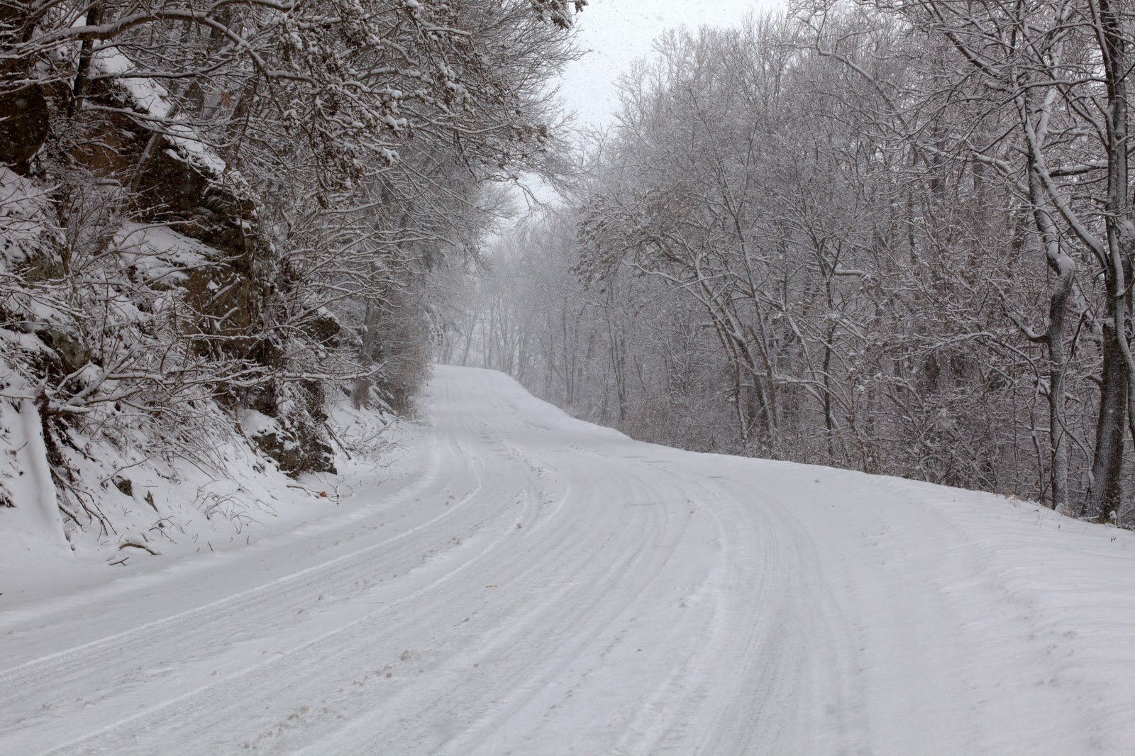 Fine Art Photography in Atlanta State Route 52 snowcovered road to