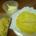Durian pancake in the making