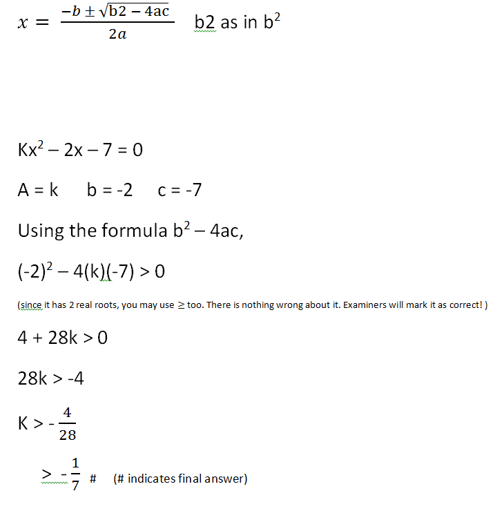 Pure Mathematics And Mechanics Quadratics
