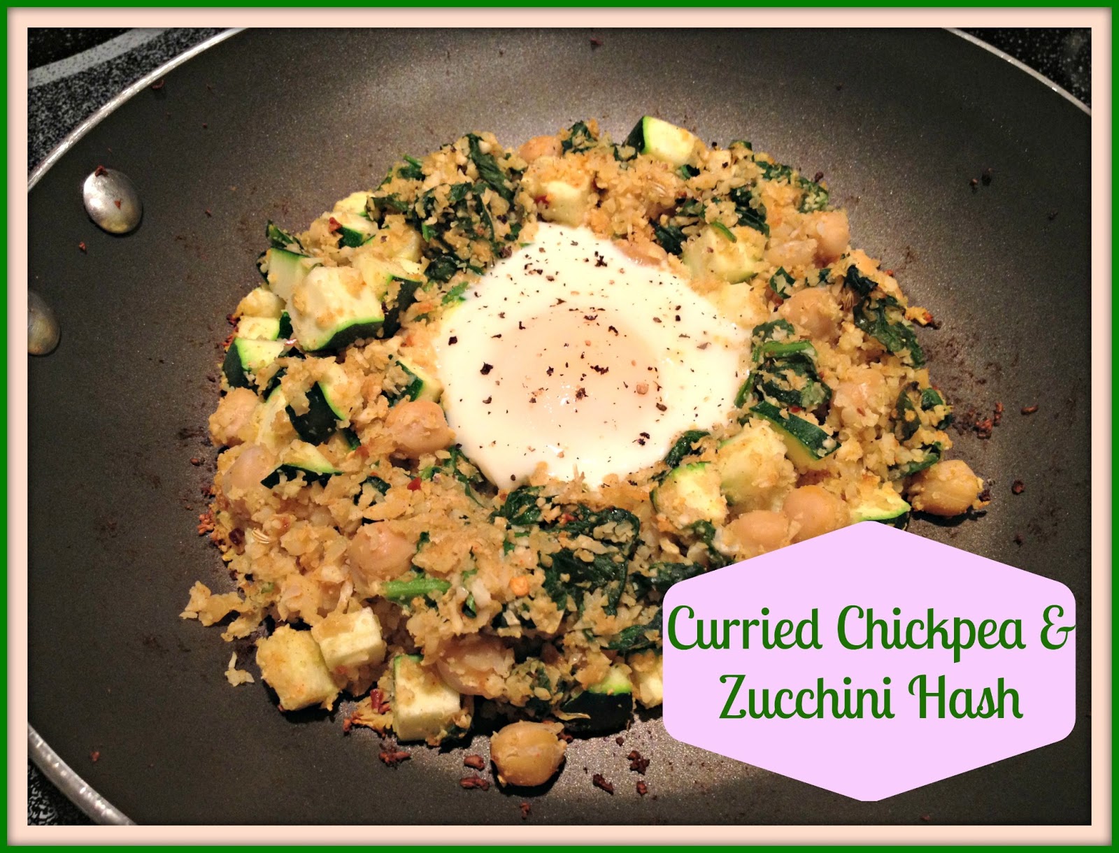 Spicy Sweet Potato Curried Chickpea & Zucchini Hash