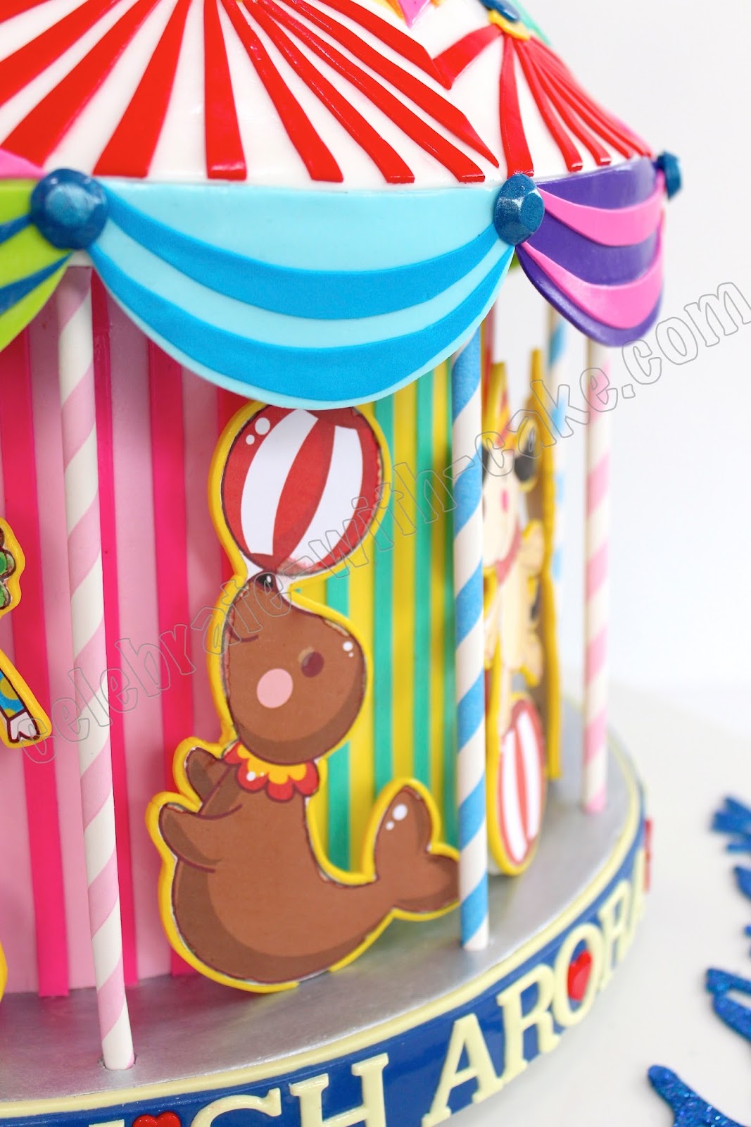 Fun Circus Carousel Cake