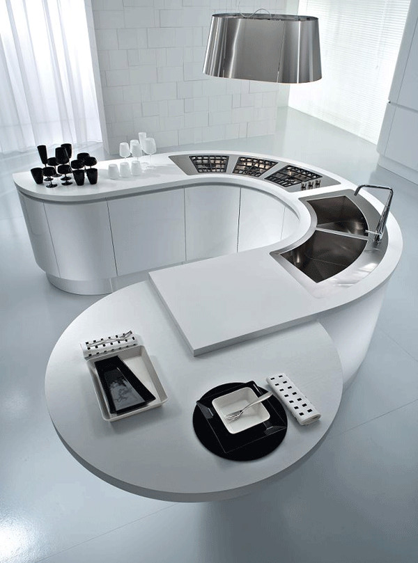 Diseño de interiores & arquitectura: 30 diseños de cocina con ... Cocina de isla creativo Metal