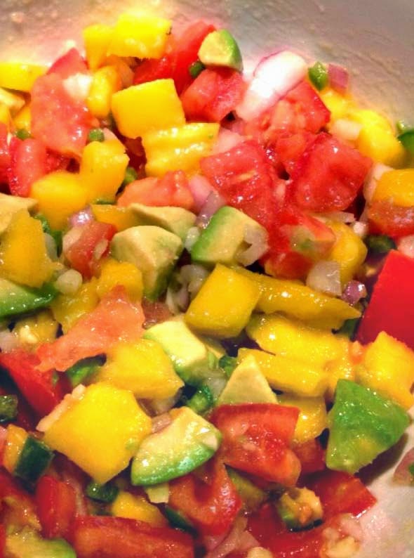 Fresh Mango Avocado Salsa Recipe. Great with Fish and Other Seafood.