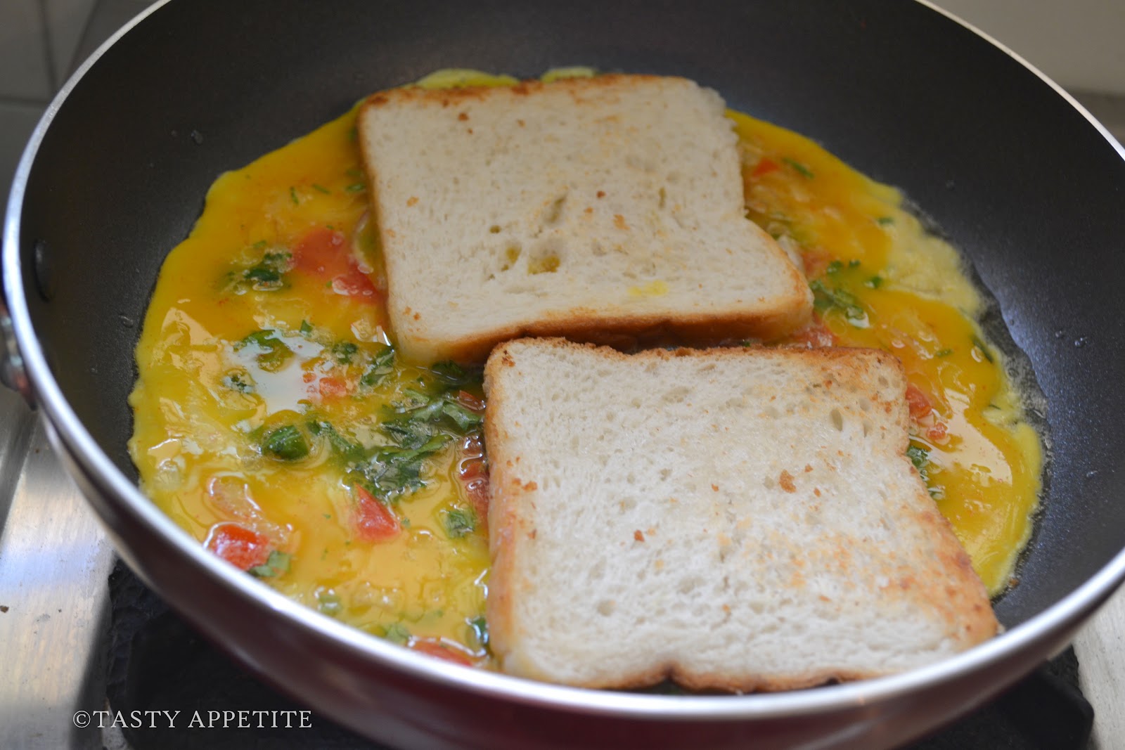 Bread Omelet / Healthy Breakfast Menu / step by step