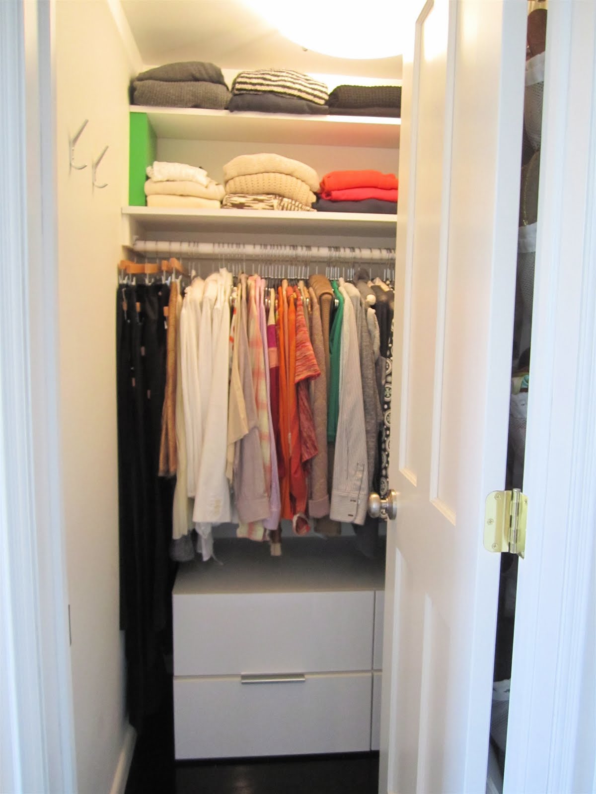T H E O R D E R O B S E S S E D Small Walk In Closet Before