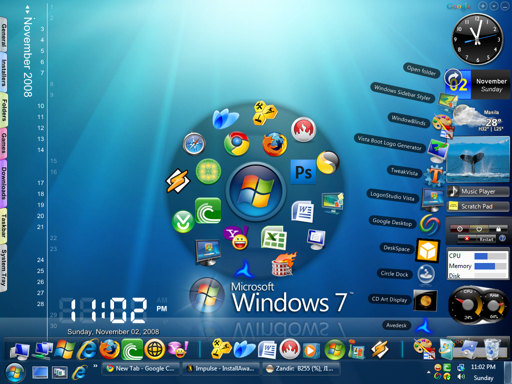 1000 gadgets for win7 vista xp eldwinor