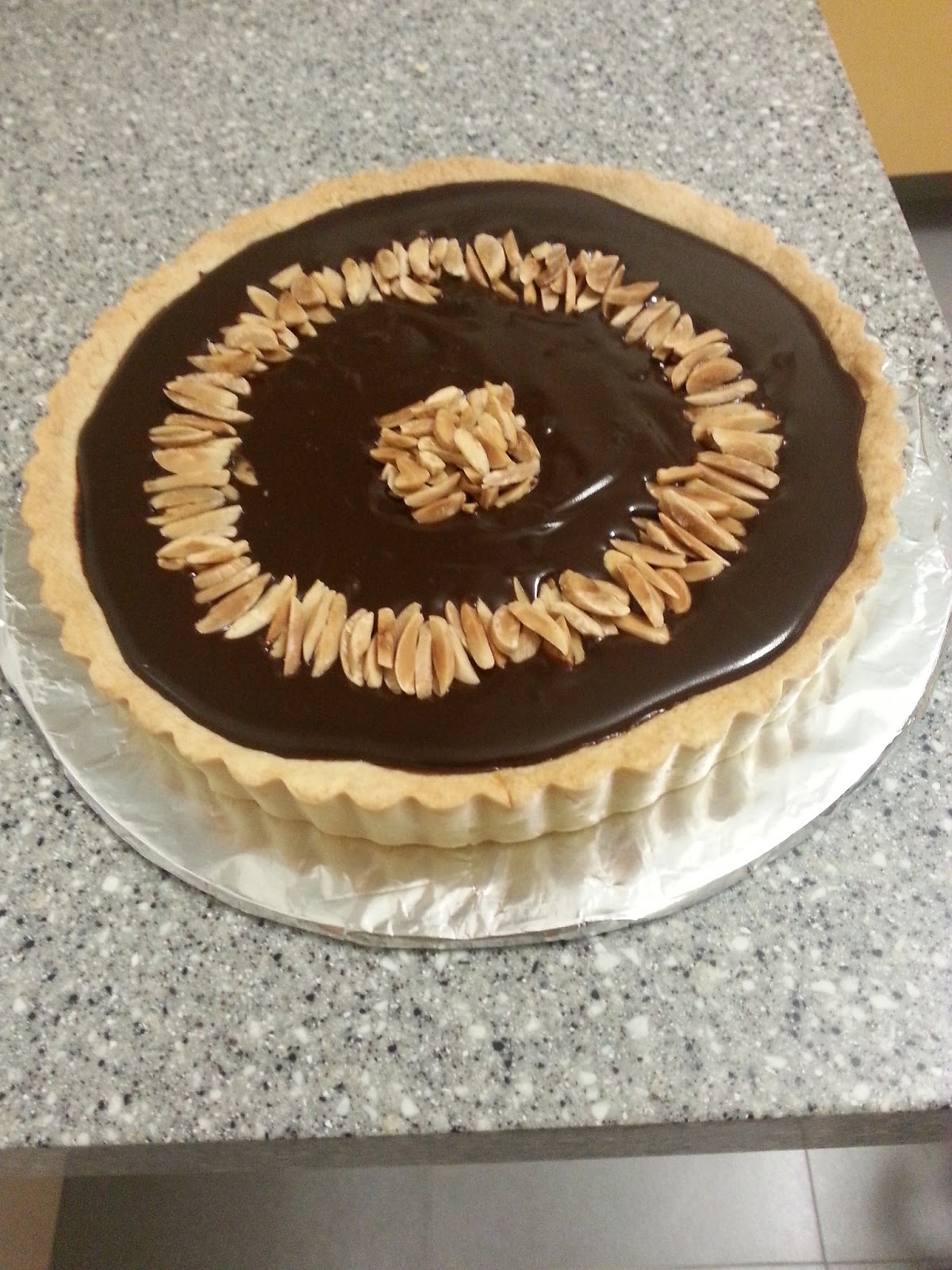 Dark Chocolate Almond Tart Recipe themoodkitchen