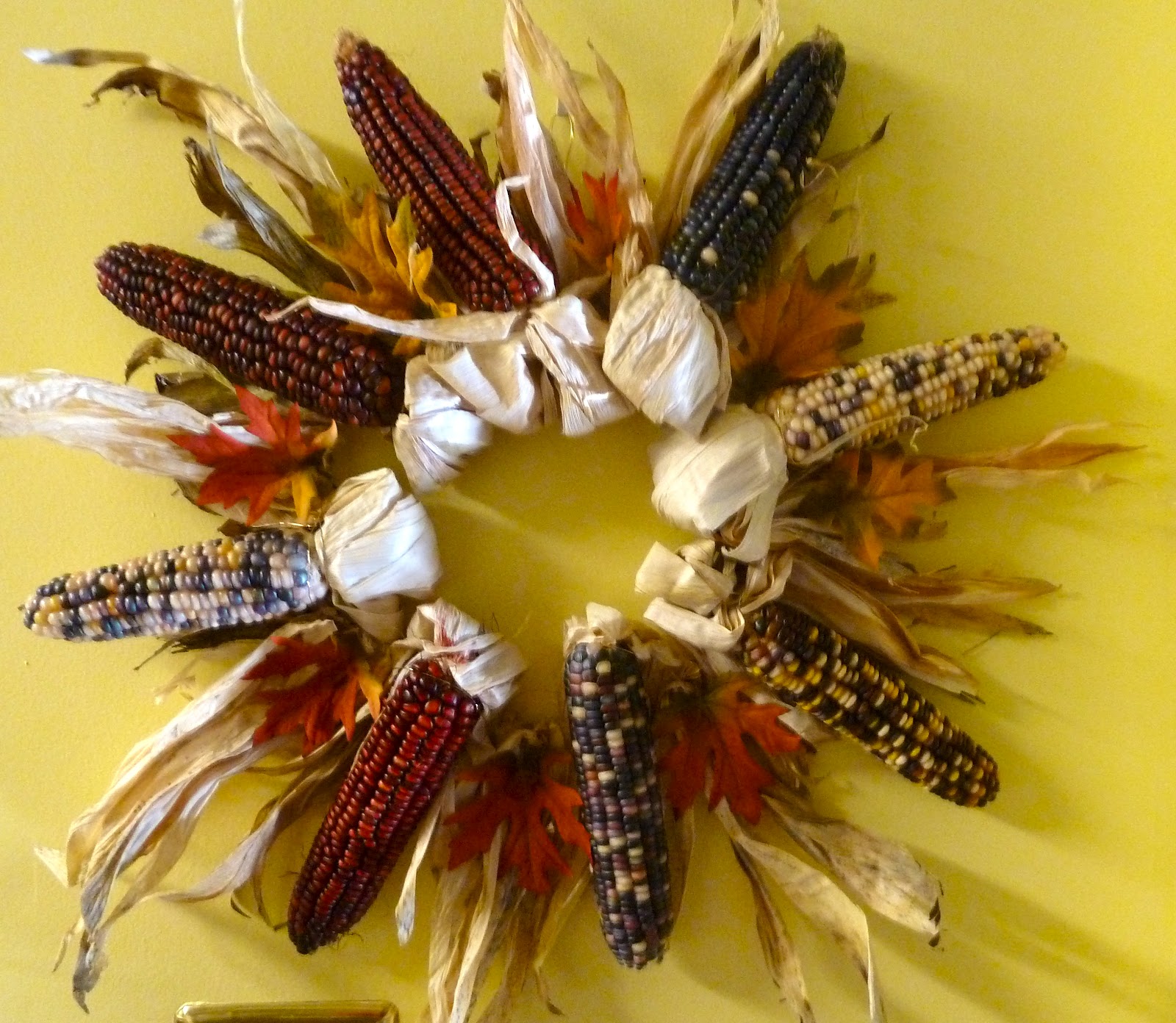 Make it easy crafts Quick onehour Indian corn wreath