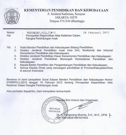Perihal Percepatan Kepemilikan Akta Kelahiran Dalam Rangka
