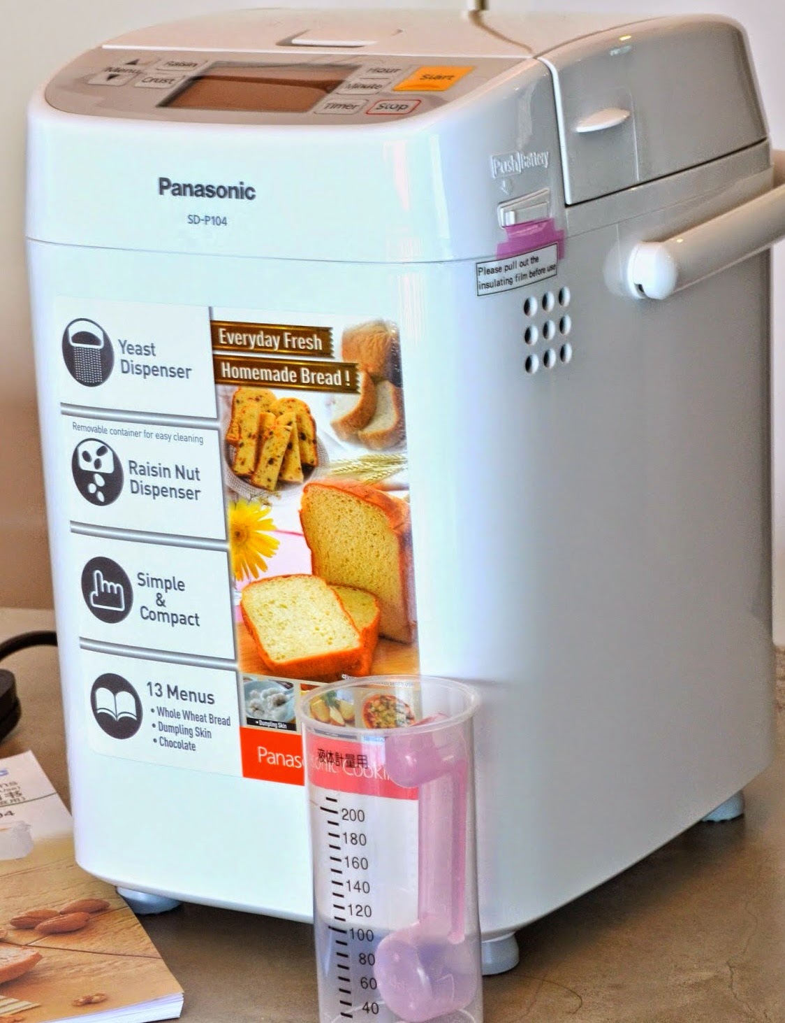 Experimenting with the Panasonic SDP104 Bread Maker