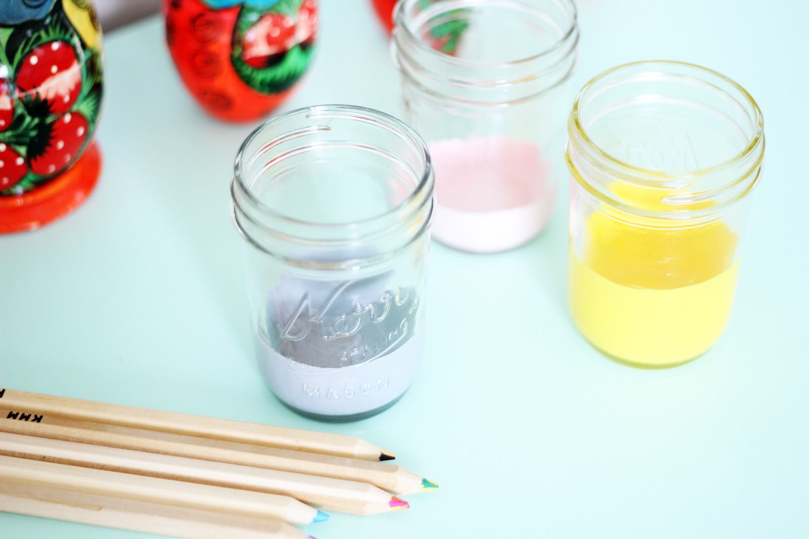 Natty by Design tutorial paint dipped mason jars