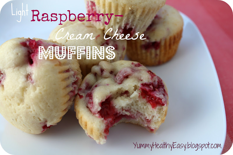 {Light} RaspberryCream Cheese Muffins Yummy Healthy Easy