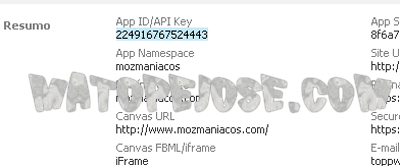 AP ID ID de aplicativo do Facebook