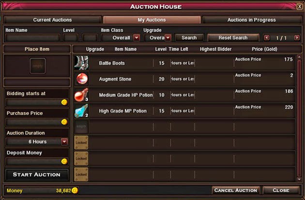 Auction Houses in MMORPGs