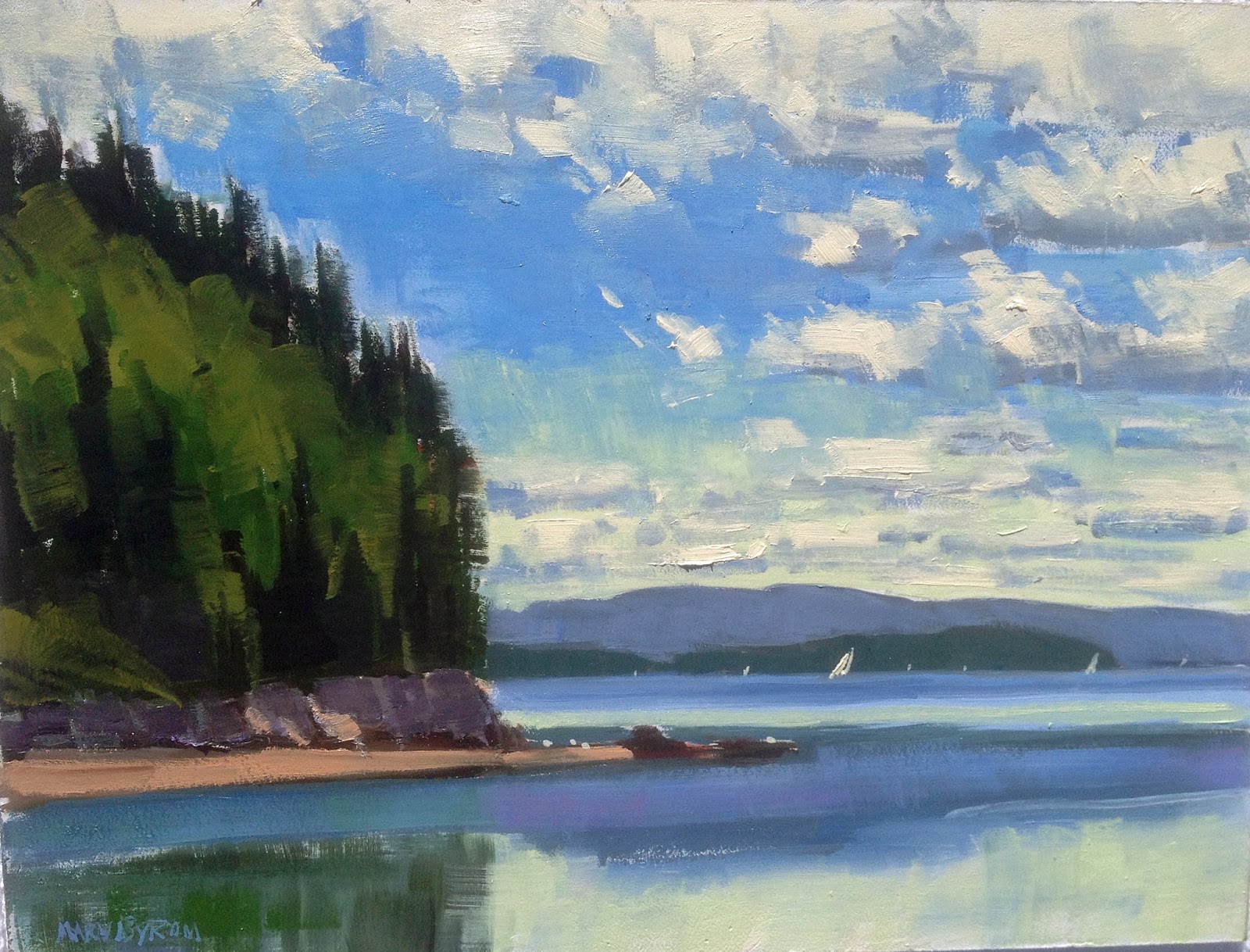 Mary Byrom Castine Plein Air On Maine Summer Day