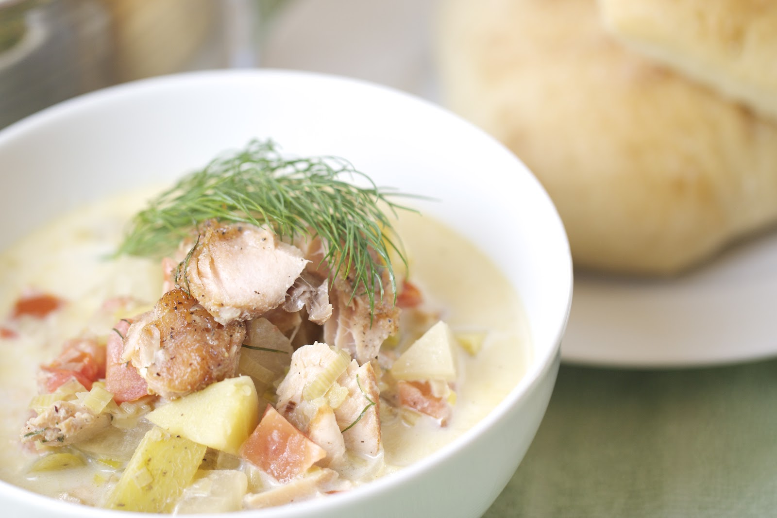 Thyme In Our Kitchen Smoked Salmon Chowder