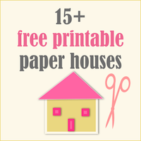 Free printable paper houses: