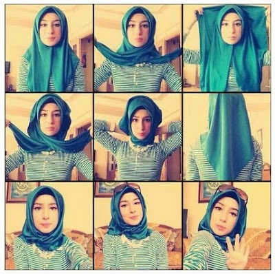 Contoh Tutorial Cara Pakai Hijab Modern Sederhana