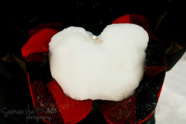 heart snowball with engagement ring fort fairfield maine
