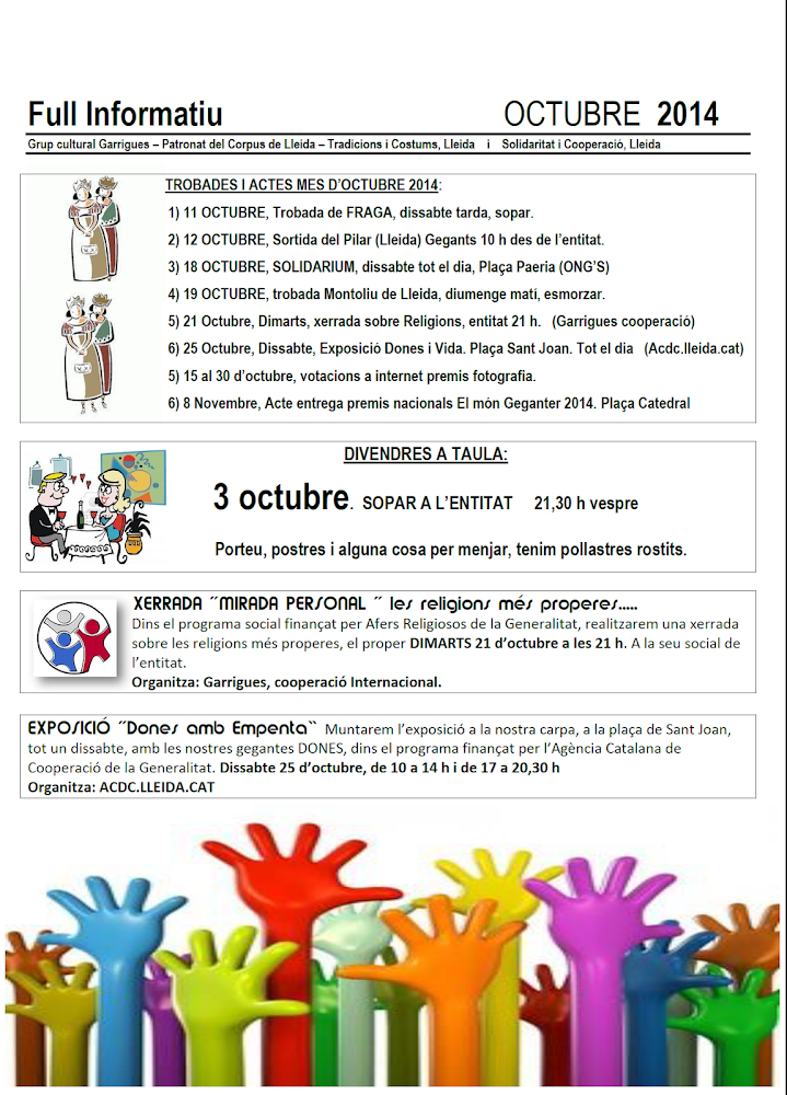 FULL INFORMATIU OCTUBRE 2014