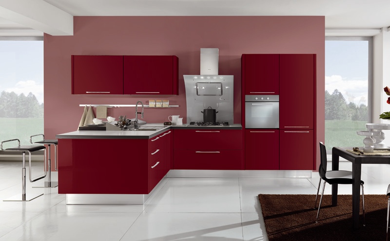 italian contemporary red kitchen design in san diego italian red
