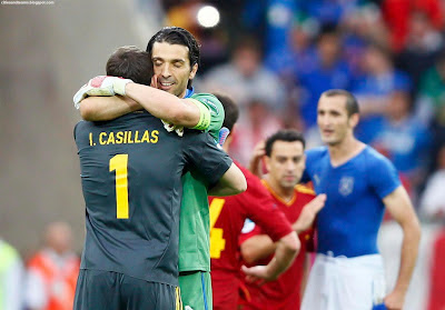 Two Biggest Goalkeeper Two Biggest Captain Gianluigi Buffon & Iker Casillas Euro 2012 Hd Desktop Wallpaper