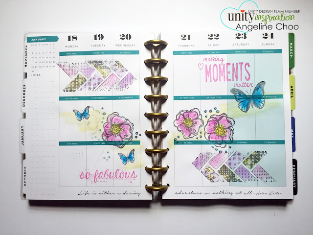 Unity Stamp Blog: Inspiration Wednesday - Planning with Angeline  #scrappyscrappy #unitystampco #stamp #stamping #planner #mambi #happyplanner #mamaelephant #plannerstamp