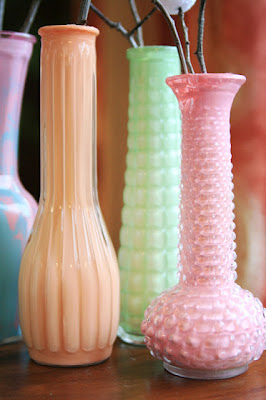 easy hand painted vases, upcycled vases