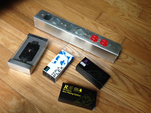 HIFI Carbon Fiber AC Power Distributor Aluminum box 4 outlet Chassis