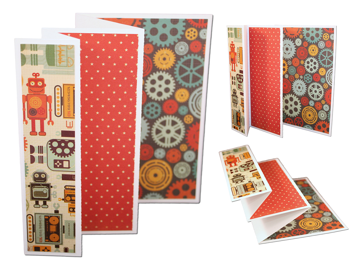 Accordion Folded Card Eleven Years Old Birthday Card! Bits of Paper