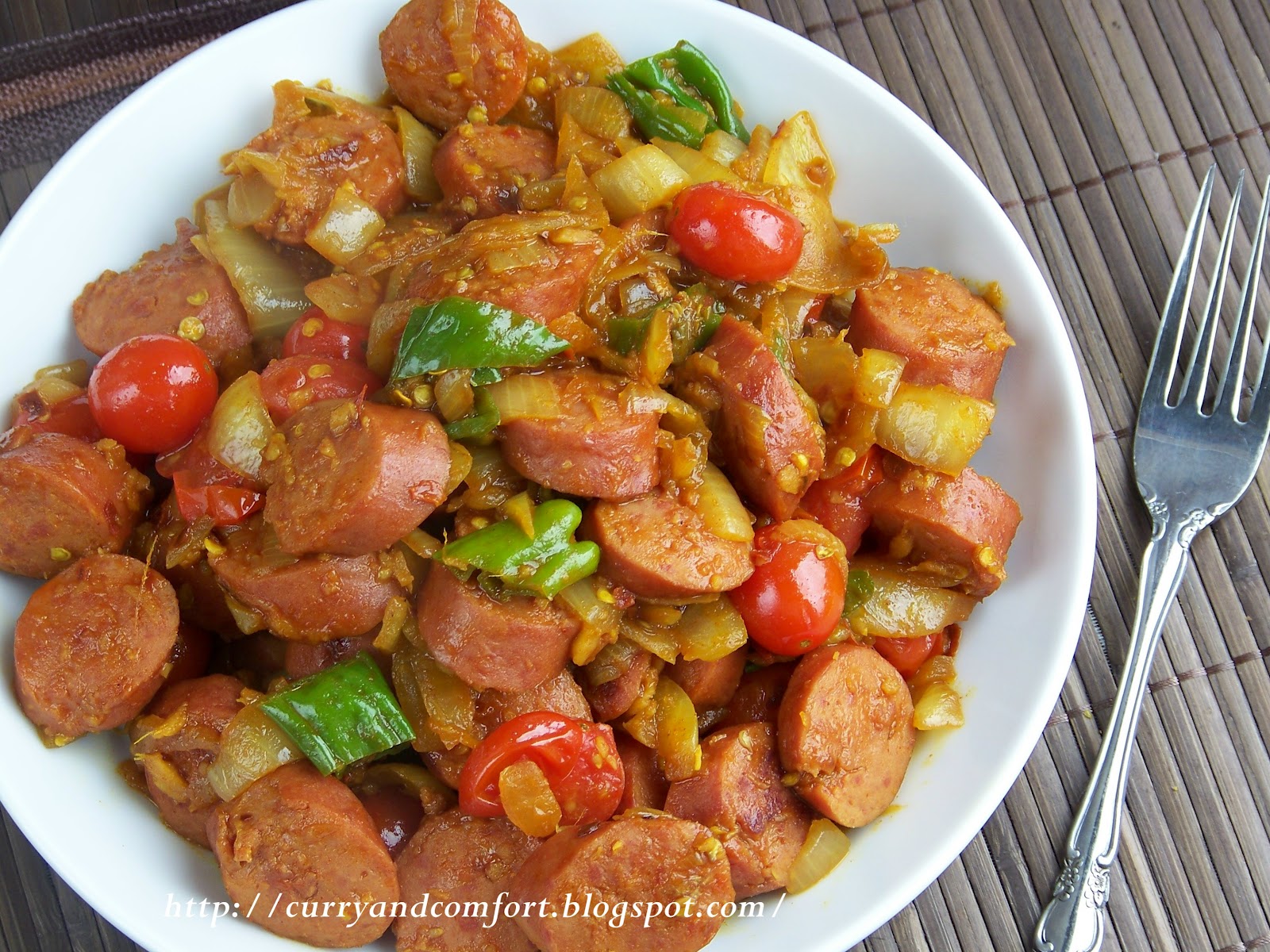 Kitchen Simmer Spicy Kielbasa, Tomato and Chili Curry