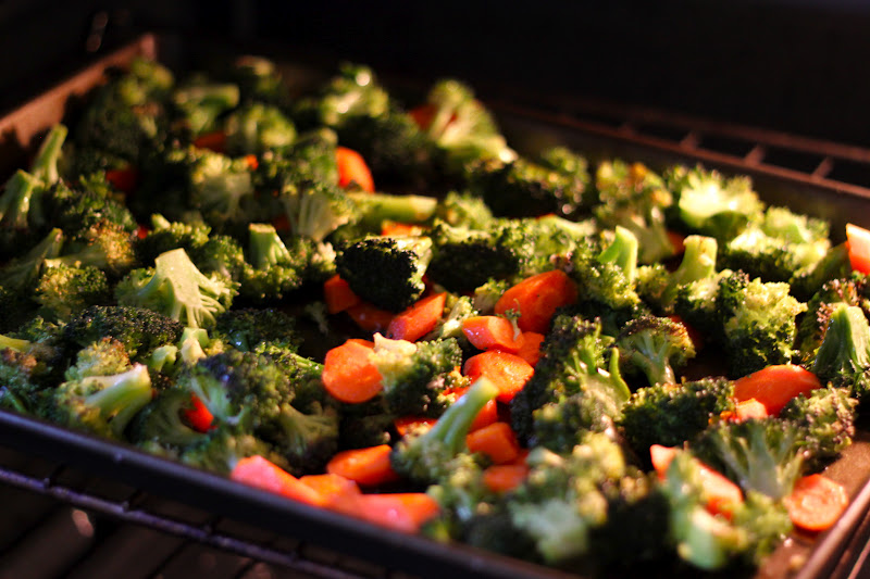 Home Made Lovely Roasted Broccoli and Carrots