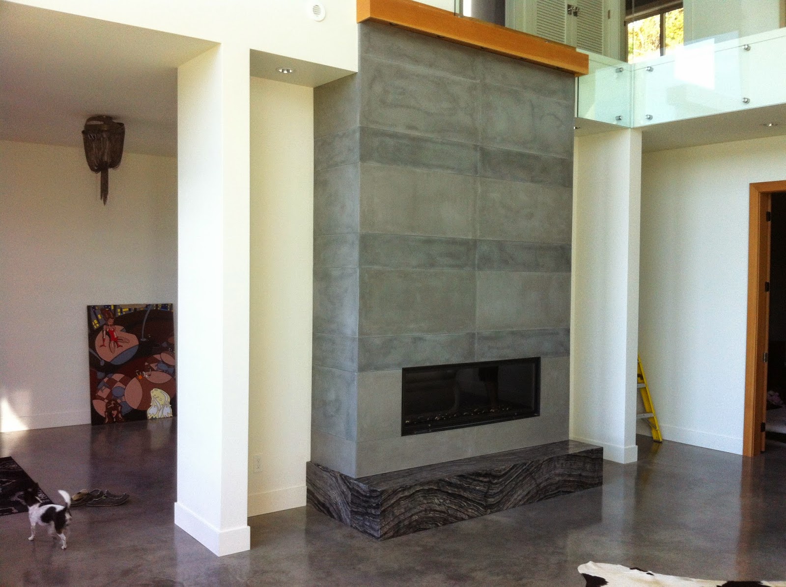 Mode Concrete Contemporary Concrete Fireplace Tiles Are All The