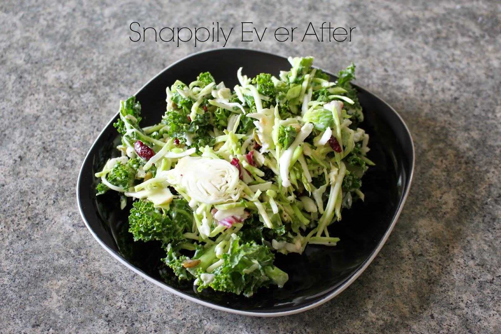 Snappily Ever After Sweet Kale Superfood Salad