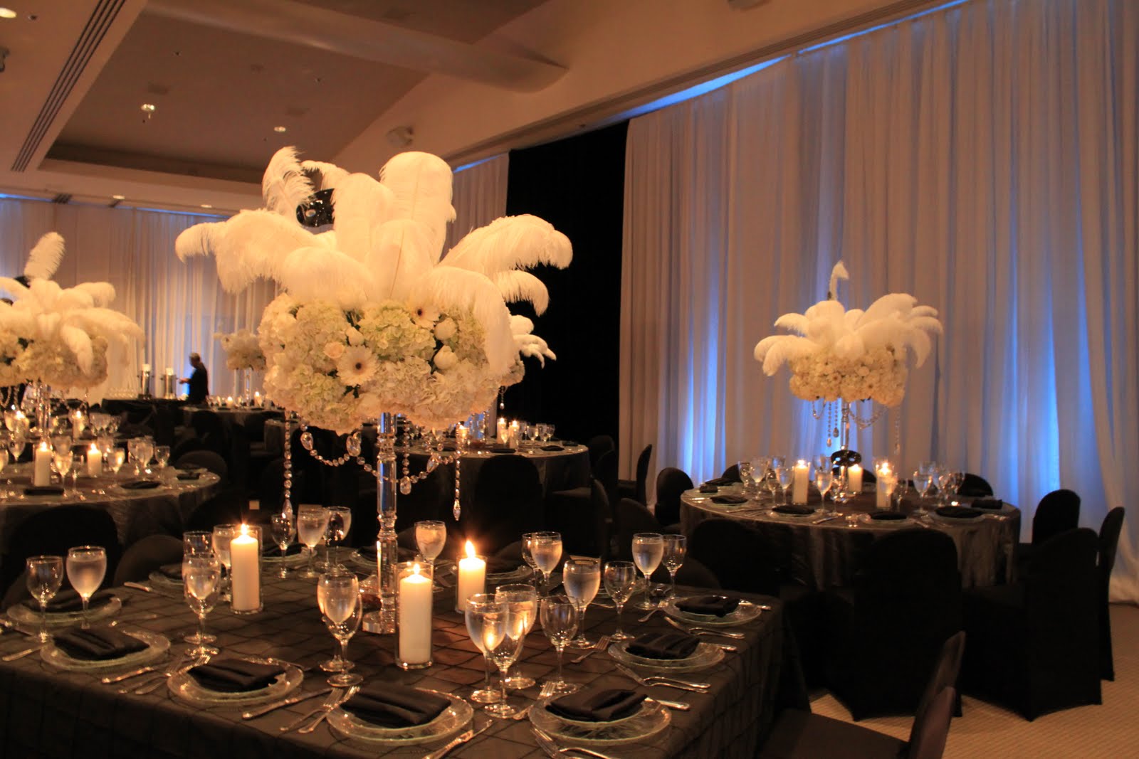 bar mitzvah event with our flowers,lighting,drapings, table cloth,lounge an...