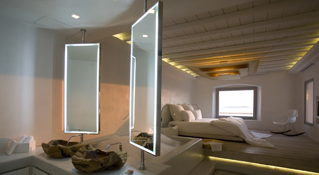 Salle de bains hôtel Cavo-Tagoo Mykonos via Nat et nature
