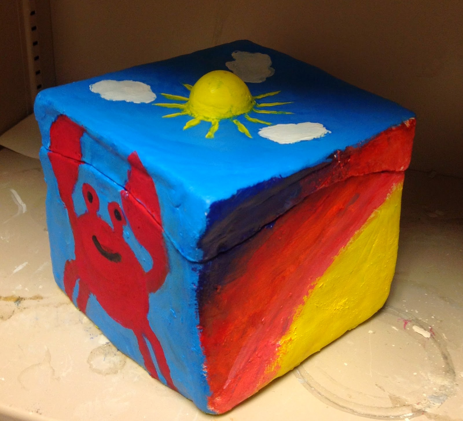 Miss Arty Pants Themed Clay Boxes