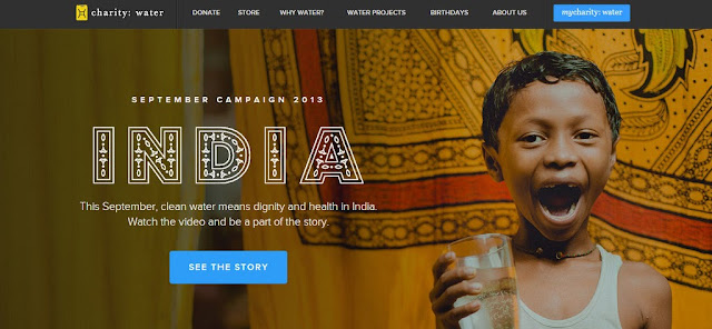 Charity Water Charity Water Homepage - story at www.momentslater.blogspot.com